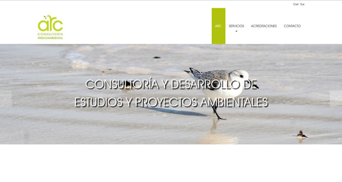 Nueva página web ARC Consultores Medioambientales