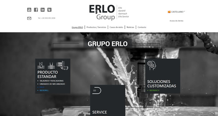 Rediseño de página web corporativa del Grupo Erlo