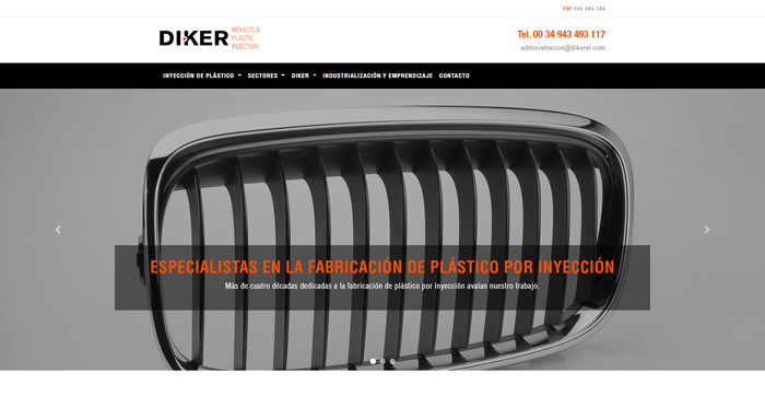 Nueva página web de Diker diseñada y programada por Xare Sistemas