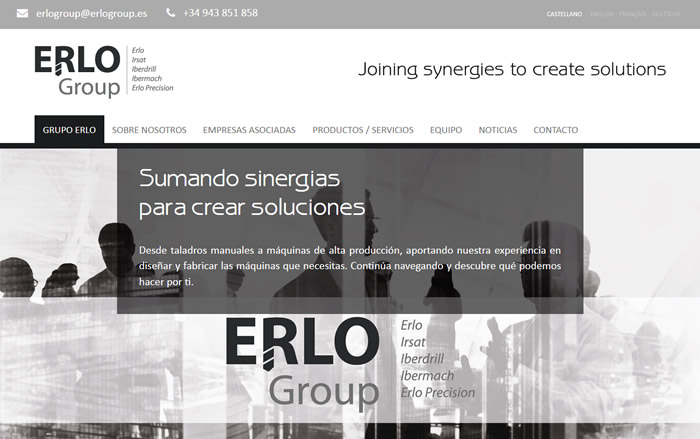 Nueva página web del Grupo ERLO, imagen corporativa renovada, generación de textos, estrategia SEO, migración SEO