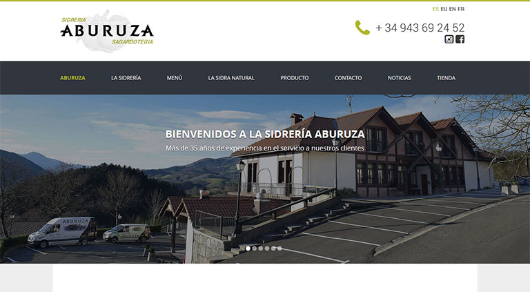 Sidras Aburuza elegida la mejor web de sidrerías